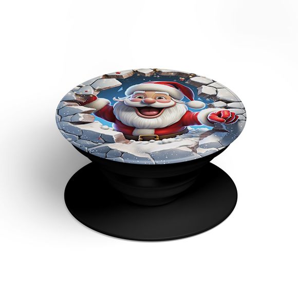 PopSockets Santa Claus Coming Out Of Hole for Phone Women Swappable Base PopGrip - Picture 7 of 13